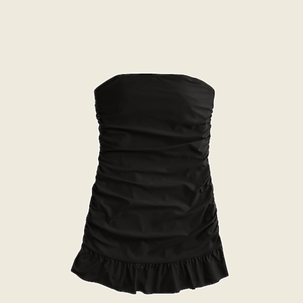 J Crew. Ruched bandeau swim dress. L2585